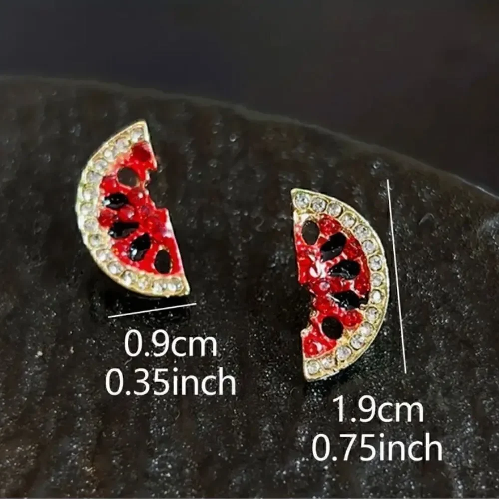 🍉 Betsey Johnson sparkling & sweet & juicy watermelon slice earrings 🍉
